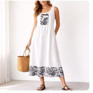 Produce Company Vintage Maxi Dress 100% Cotton Boho Cottagecore Paisley size S